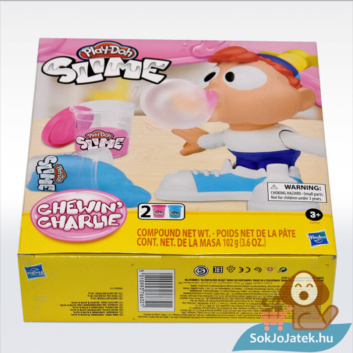 Play-Doh: Chewin Charlie slime, 2 darab, oldalról