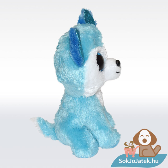 TY Beanie Boos - Prince, kék színű plüss husky, oldalról