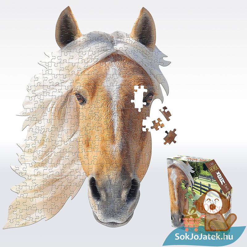 Wow poszter méretű forma puzzle - Ló, 300 db, a kép dobozzal