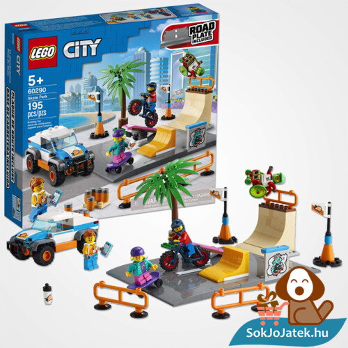 195 darabos Lego City - Gördeszkapálya doboza és összeépített Legó