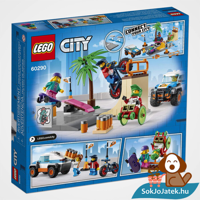 195 darabos Lego City - Gördeszkapálya doboza hátulról