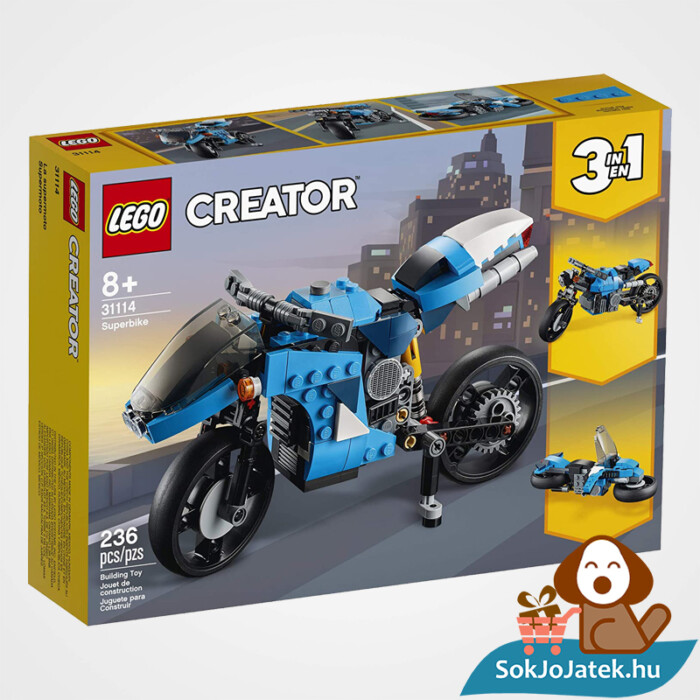 Lego Creators 31114 Szupermotor doboza előről