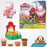 Play-Doh Animal Crew: Malac család - színes malacos gyurma szett doboza és kellékei