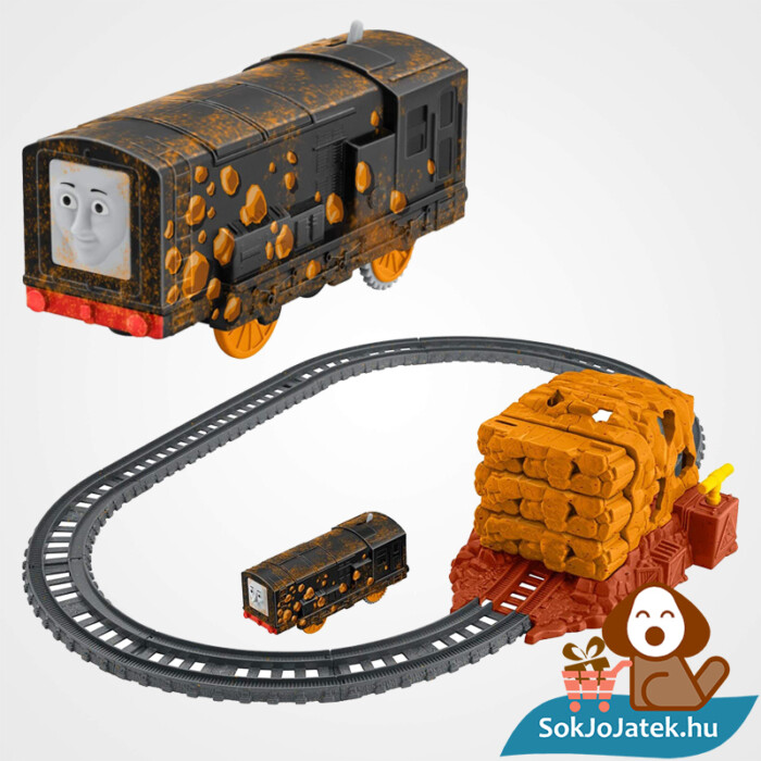 Thomas Trackmaster bányaomlás vonat pálya szett összeépítve. Fisher-Price 1538694