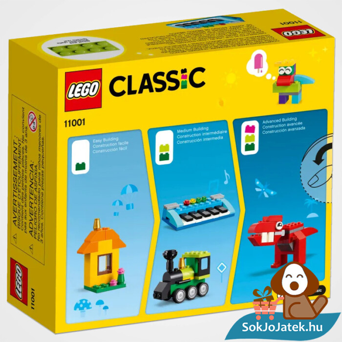 123 darabos Lego Classic kockák és ötletek dobozának hátulja