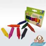 8 darabos Crayola tömzsi színes viaszkréta szett doboza és krétái