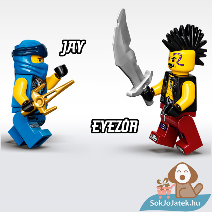 Jay és Eyezór Lego karakterek harc közben - Lego Ninjago 71740