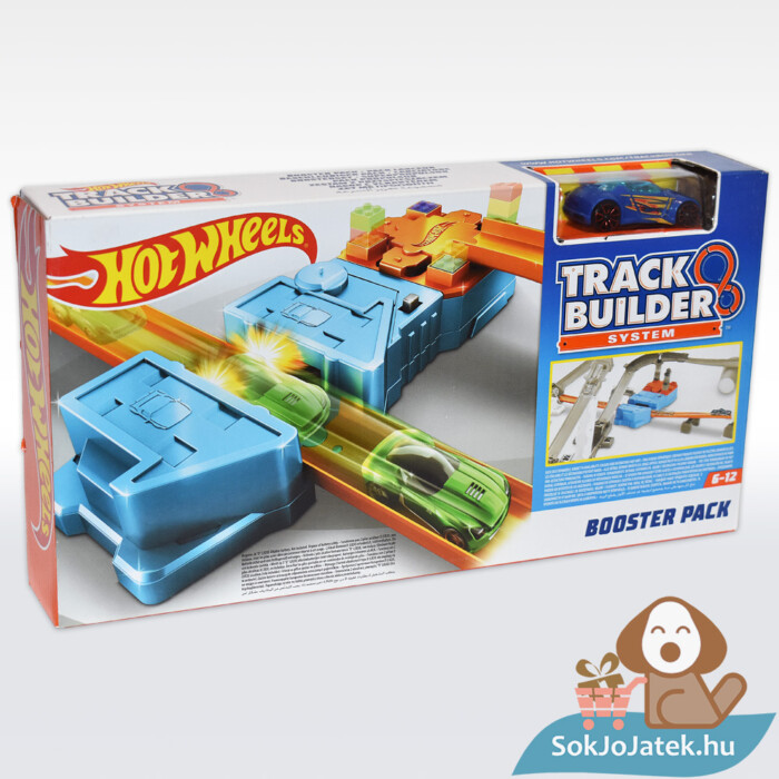 Hot Wheels track builder gyorsító kiegészítő pályaelem doboza balról - Mattel