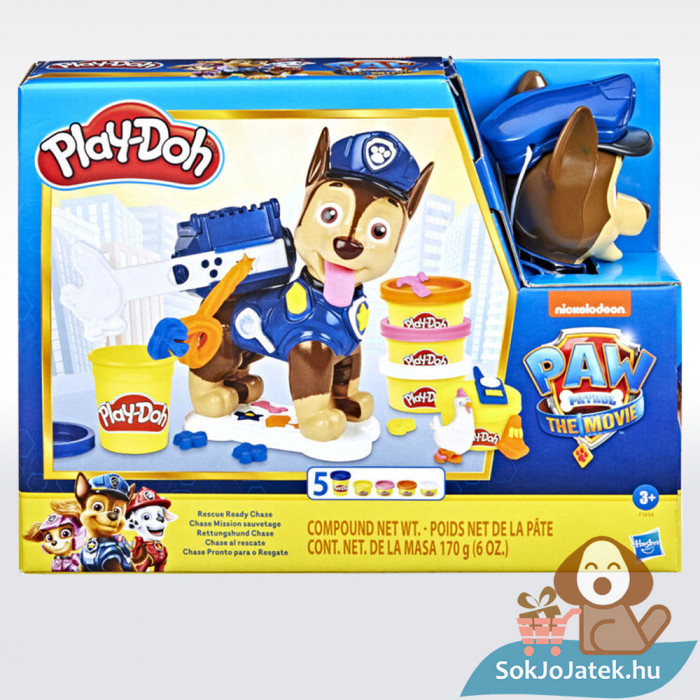 Mancs őrjárat: Chase mentésere Play-Doh gyurma készlet doboza a Hasbro márkától