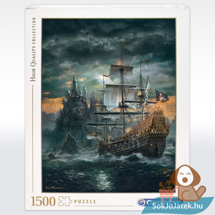 A kalózhajó puzzle (The Private Ship) doboza előről - 1500 db - Clementoni 31682