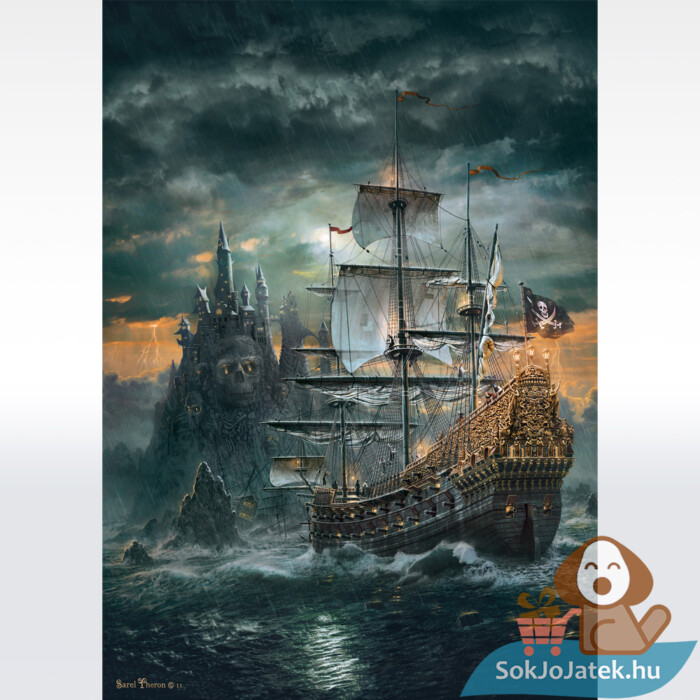 A kalózhajó puzzle (The Private Ship) kirakott képe - 1500 db - Clementoni 31682