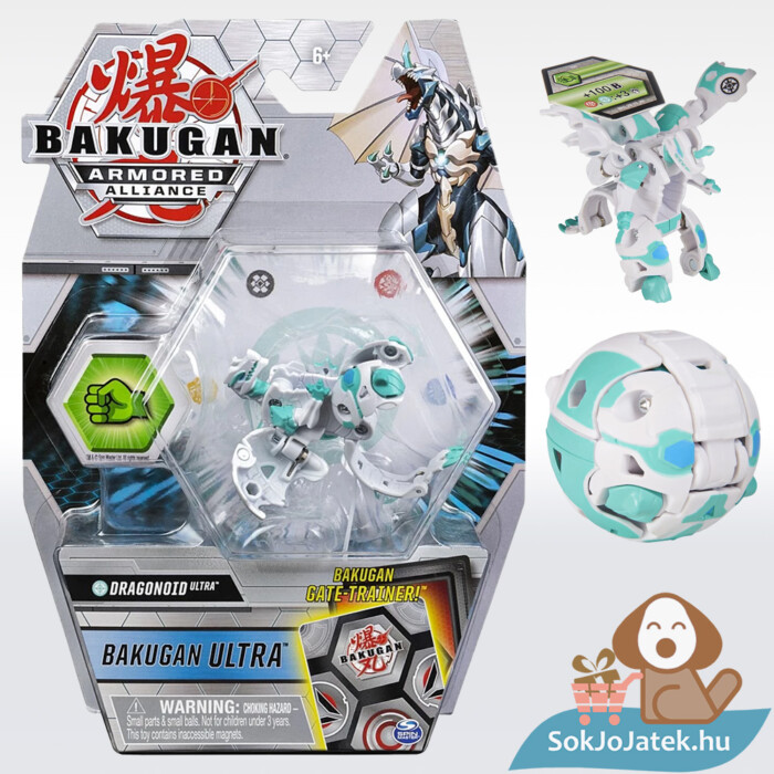 Bakugan S2 Haos Draganoid Ultra türkíz-fehér - Páncélozott szövetség (20124294)