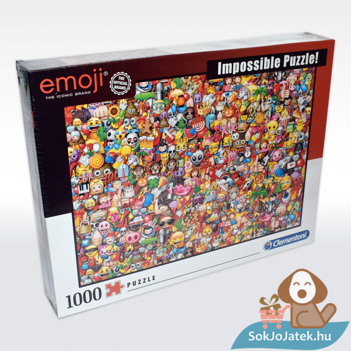 1000 darabos Emoji lehetetlen kirakó (Impossible Puzzle) doboza balról - Clementoni 39388