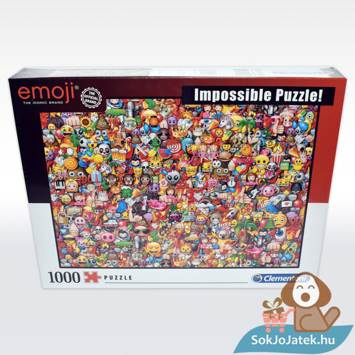 1000 darabos Emoji lehetetlen kirakó (Impossible Puzzle) doboza előről - Clementoni 39388