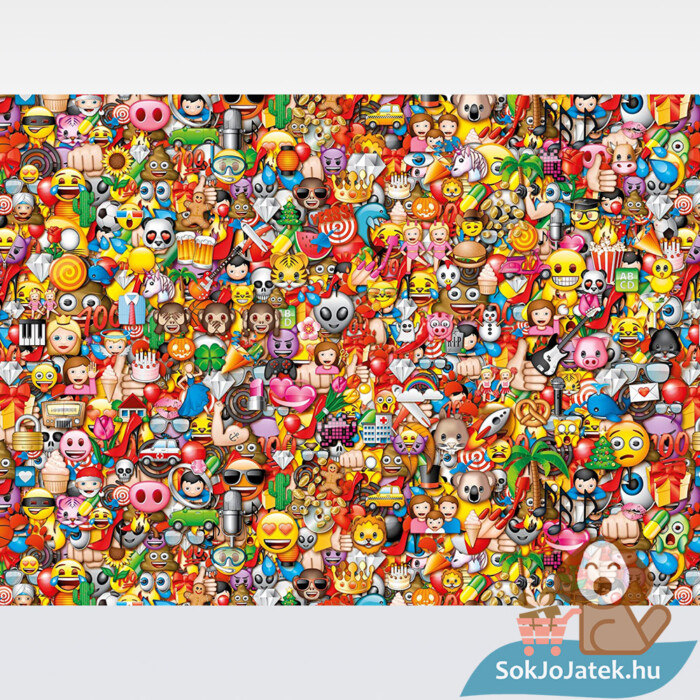 1000 darabos Emoji lehetetlen kirakó (Impossible Puzzle) kirakott képe - Clementoni 39388