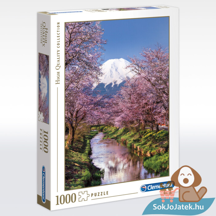 1000 db-os Fuji-hegy puzzle doboza oldalról - Clementoni 39418