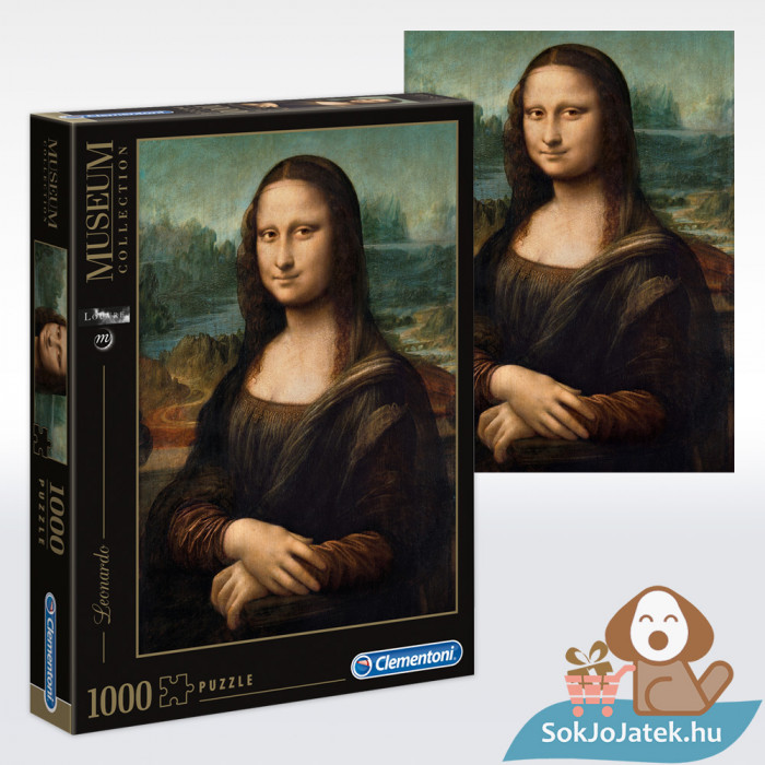 1000 darabos Leonardo Da Vinci: Mona Lisa festmény puzzle - Clementoni Museum Collection 31413