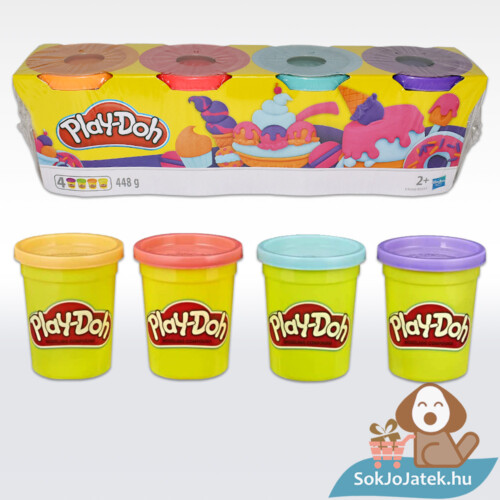Play Doh: Édes színek 4 darabos gyurma színek (narancs, rózsaszín, világoskék, lila)