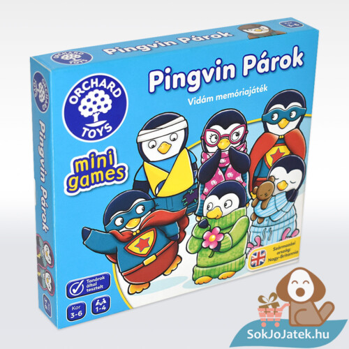 Orchard Toys: Mini pingvin párok memória játék doboza balról