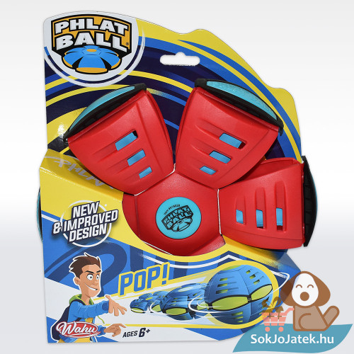 Korong alakú frizbi labda, Phlat Ball - piros - kék