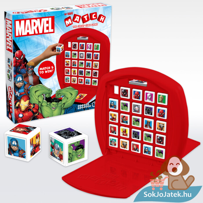 Marvel szuperhősök match logikai társasjáték (The Crazy Cube Game)