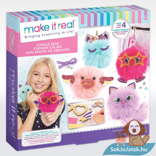 Kreatív szőrgombóc készítő játék, 4 db - Make it Real!