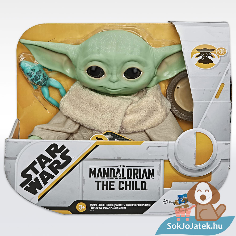 Star Wars Mandalorian: Baby Yoda beszélő plüss figura (19 cm) - Hasbro