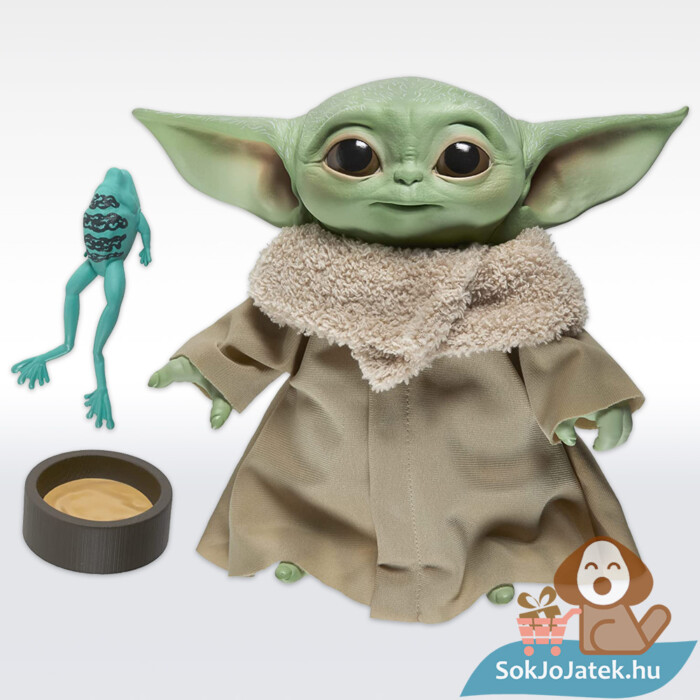 Star Wars Mandalorian: Baby Yoda beszélő plüss figura tartalma (19 cm) - Hasbro