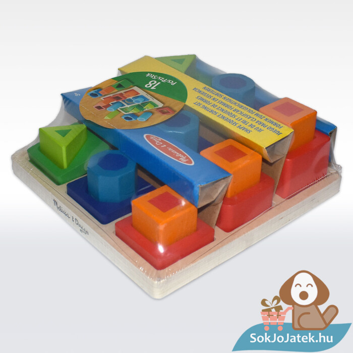 3D forma egyeztető fa készségfejlesztő játék oldalról (18 részes) - Melissa & Doug