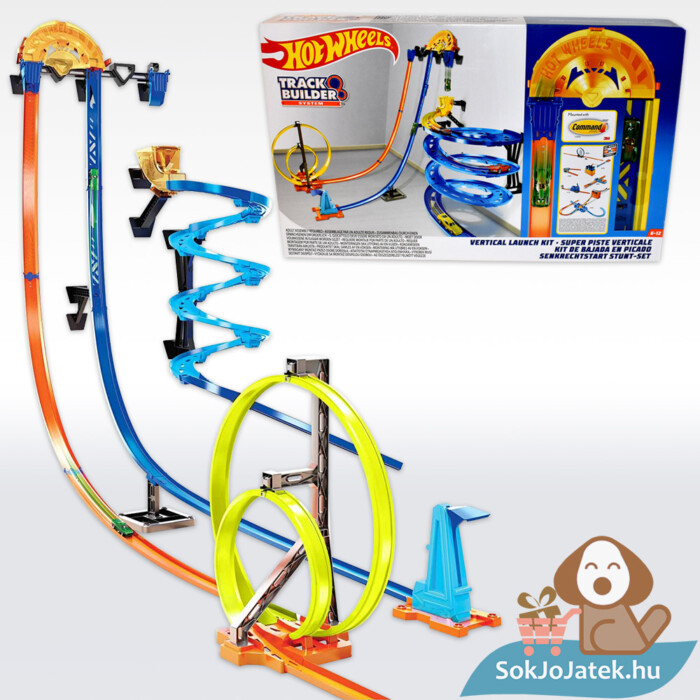 Hot Wheels: Track builder, függőleges szuperpálya indítókészlet - Mattel