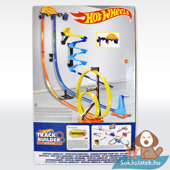 Hot Wheels: Track builder, függőleges szuperpálya indítókészlet oldalról - Mattel