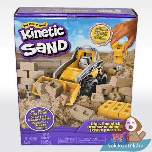 Kinetikus homok (2 az 1-ben) homlokrakodóval - Kinetic Sand dig and Demolish