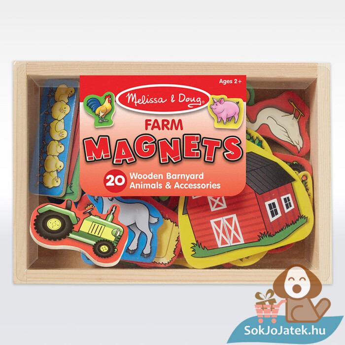 Mágneses farm szett: Fa készségfejlesztő játék doboza - Melissa & Doug