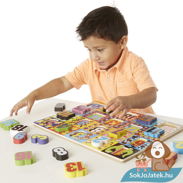 Óriás puzzle, számok fa készségfejlesztő játék gyerekeknek - Melissa & Doug