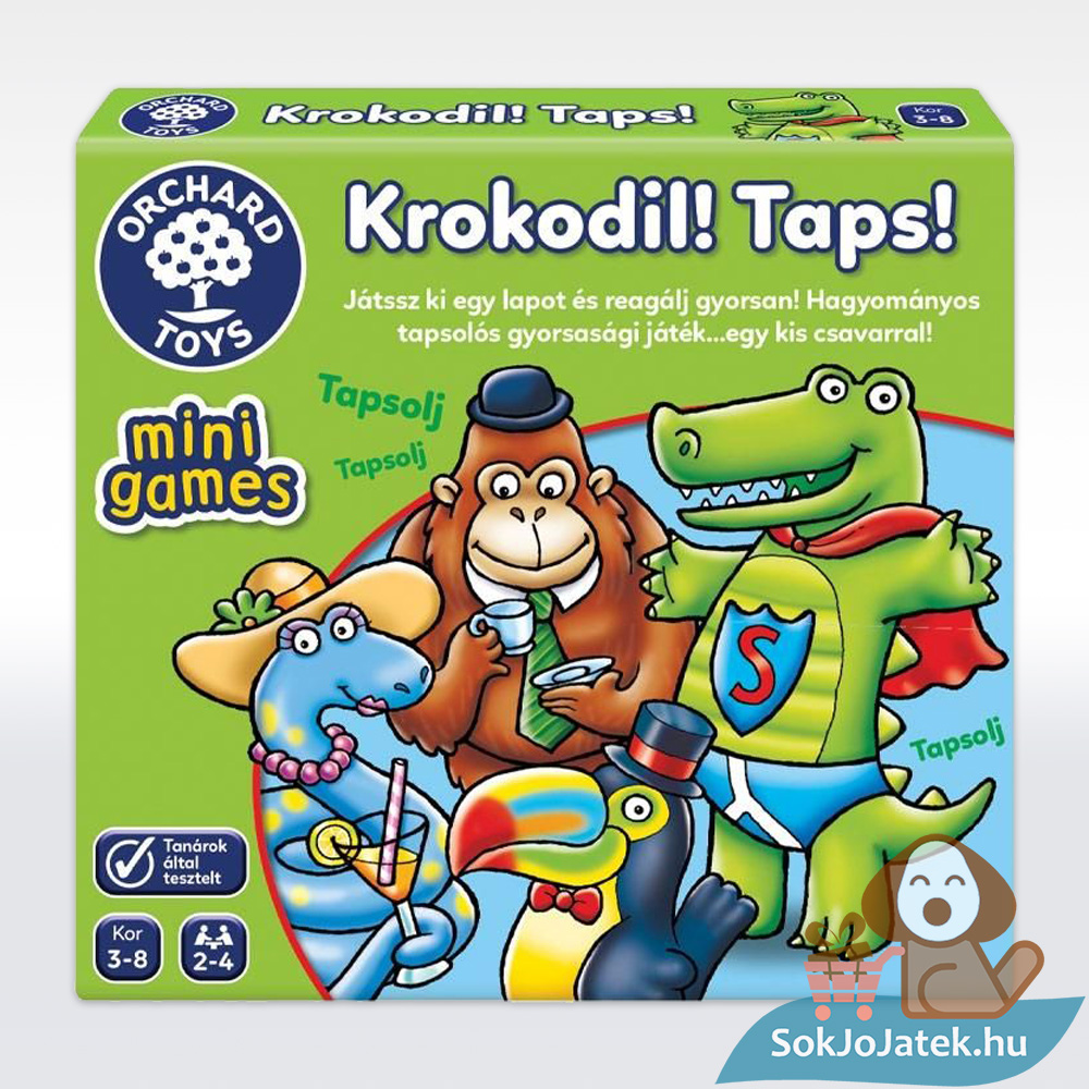 Krokodil taps: Tapsolós gyorsasági fejlesztő játék (32 db) - Orchard Toys