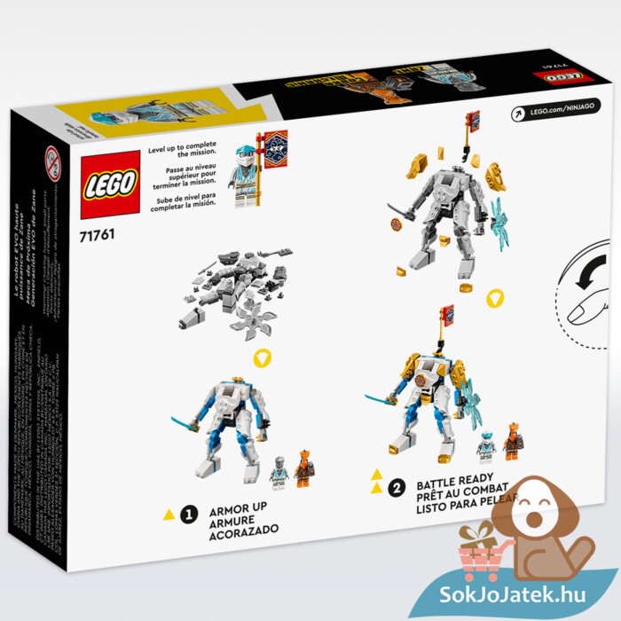 Lego Ninjago 71761: Zane szupererős Evo robotja, hátulról