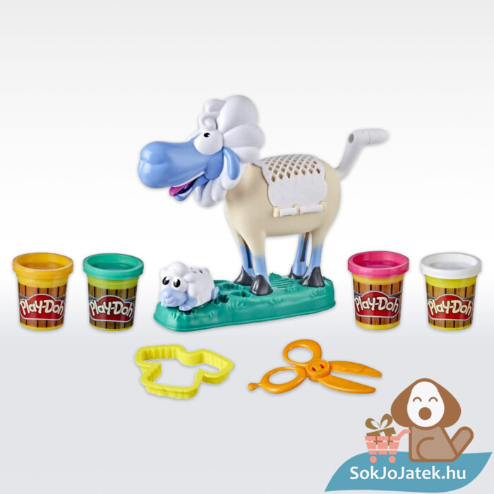 Play-Doh Animal Crew: Sherrie, a nyírható bárány gyurma készlet tartalma - Hasbro