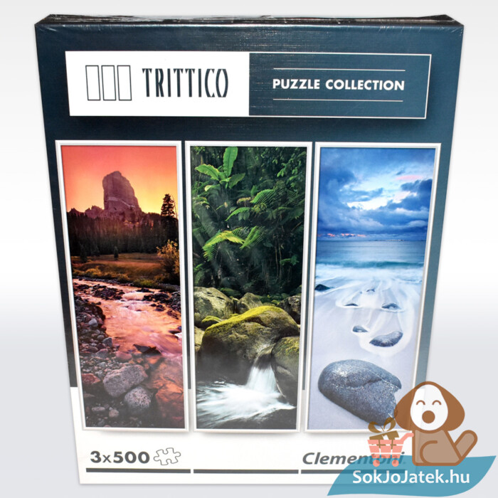 Természet (tájképes) puzzle előről - 3 x 500 db - Clementoni Trittico Collection 39800