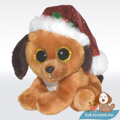 Ty Beanie Boos: Howlidays, csillogó szemű karácsonyi plüss kutya (15 cm)
