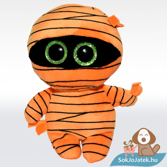 Ty Beanie Boos: Mask a sárga plüss múmia, előről (15 cm)