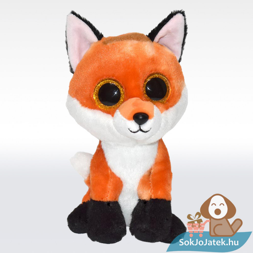 Ty Beanie Boos Meadow, a csillogó szemű plüss róka (15 cm