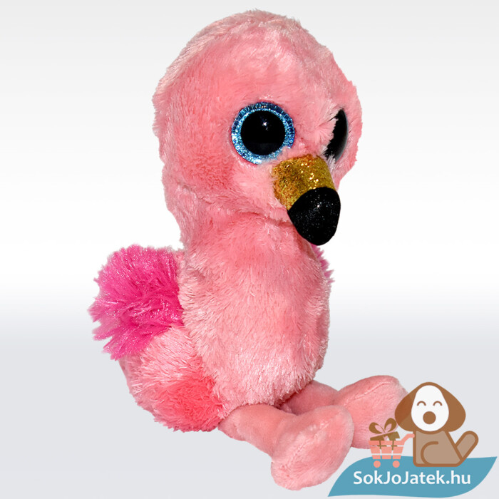 Ty Beanie Boos: Gilda, a rózsaszín plüss flamingó, balról (15 cm)