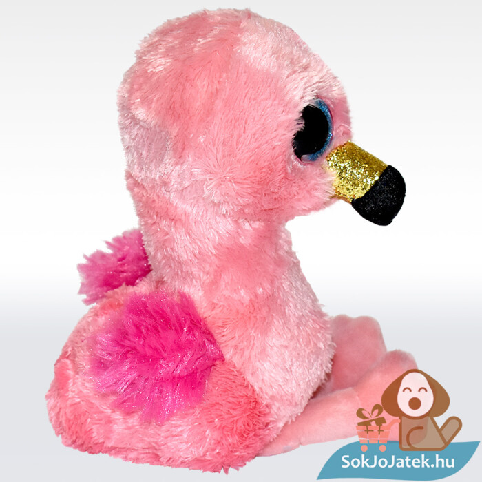 Ty Beanie Boos: Gilda, a rózsaszín plüss flamingó, oldalról (15 cm)