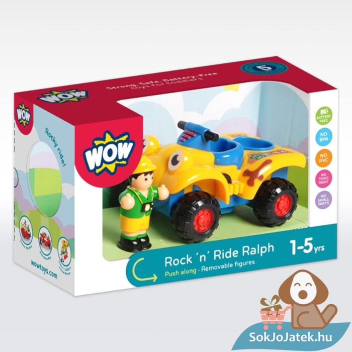 Ralph, a quad: Tologatható játékautó, figurával - Wow Toys