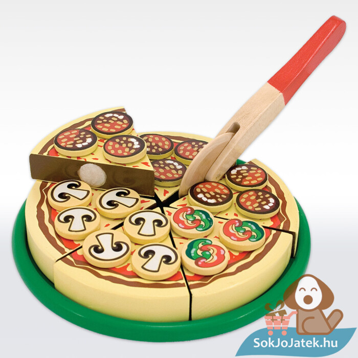 Sütés-főzés: Pizza party fa szerepjáték, kibontva - Melissa & Doug