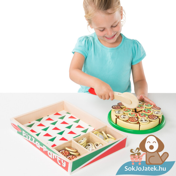 Sütés-főzés: Pizza party fa szerepjáték lányoknak - Melissa & Doug