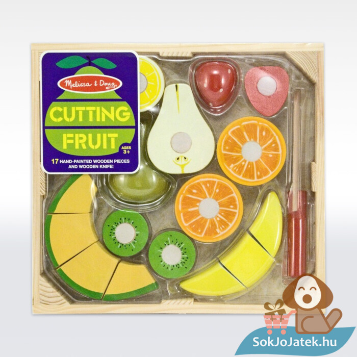 Szerepjáték: Szeletelhető játék gyümölcsök fa ládában - Melissa & Doug