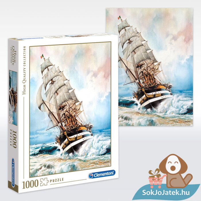 Amerigo Vespucci hajós puzzle, képe és doboza – 1000 db – Clementoni 39415