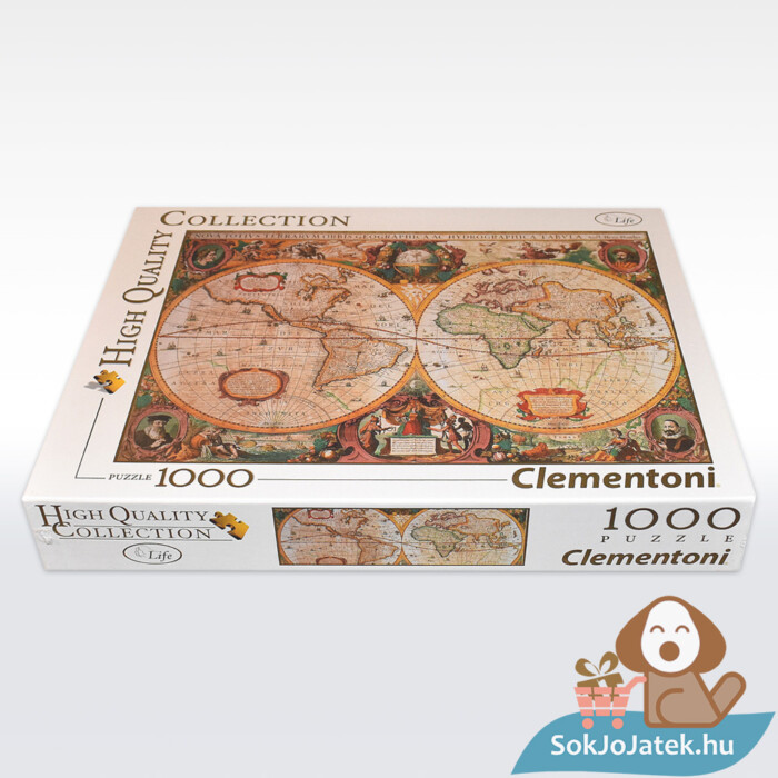 Antik térkép puzzle, fektetve (Old Map) – 1000 db – Clementoni 31229