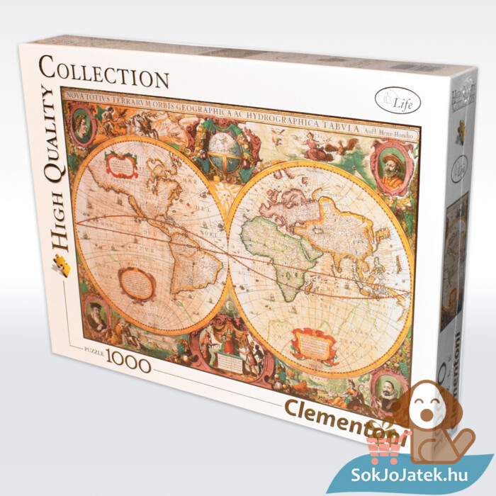 Antik térkép puzzle, jobbról (Old Map) – 1000 db – Clementoni 31229